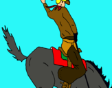 Dibujo Vaquero en caballo pintado por Naiaracoro