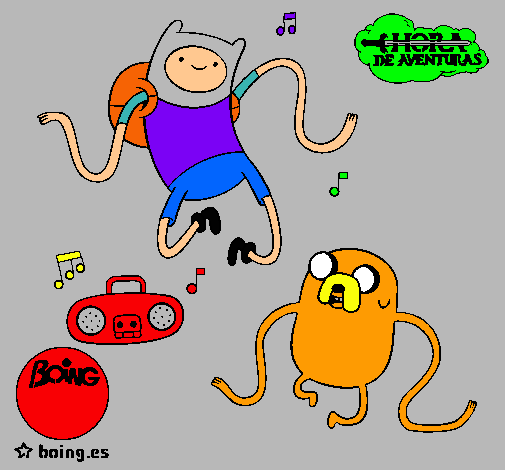 Finn y Jake escuchando música