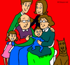 Dibujo Familia pintado por chako