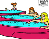 Dibujo Barbie y sus amigas en el jacuzzi pintado por qgdhedhe6465