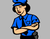 Dibujo Mujer policía pintado por jugar