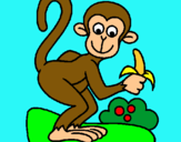 Dibujo Mono pintado por DARVIS
