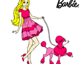 Dibujo Barbie paseando a su mascota pintado por yfffffffffff