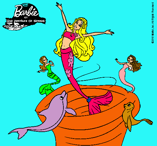 Barbie sirena contenta