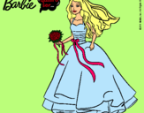 Dibujo Barbie vestida de novia pintado por hhgtfngfdddd