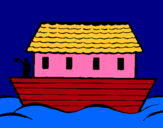 Dibujo Arca de Noe pintado por chavo