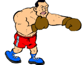 Dibujo Boxeador pintado por nhknkn