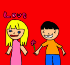 Dibujo Niños enamorados pintado por NURIA2005