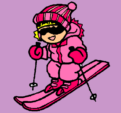 Dibujo Niño esquiando pintado por melosa