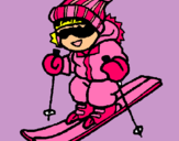 Dibujo Niño esquiando pintado por melosa