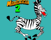 Dibujo Madagascar 2 Marty pintado por jyjyjy