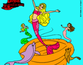 Dibujo Barbie sirena contenta pintado por cripitipinap