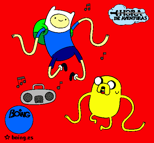 Finn y Jake escuchando música