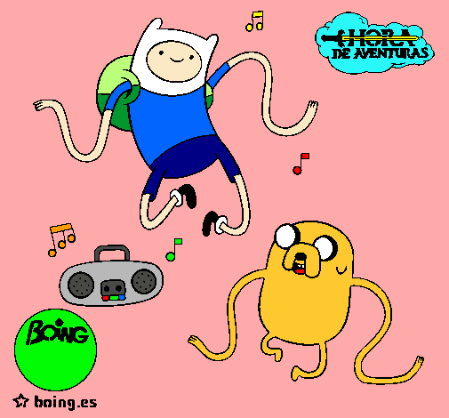 Finn y Jake escuchando música