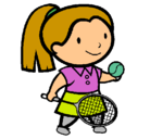 Dibujo Chica tenista pintado por cuaccuaccuac