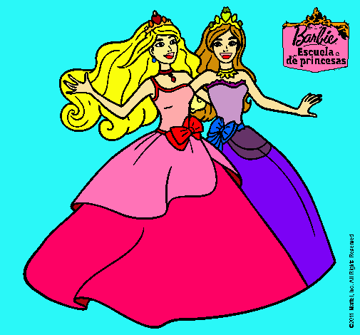 Barbie y su amiga súper felices