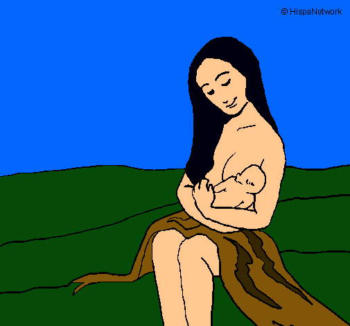 Dibujo Madre con su bebe pintado por james122