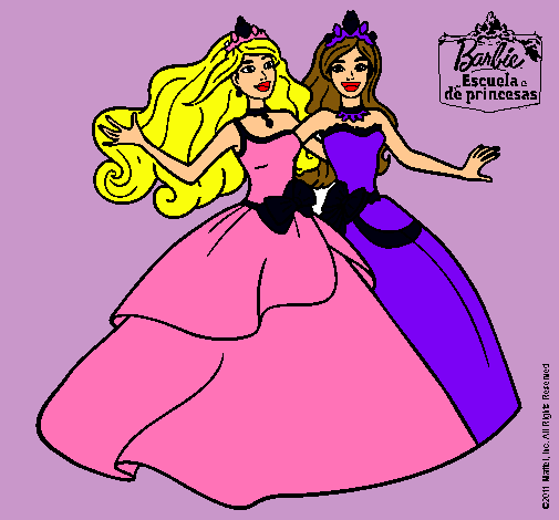 Barbie y su amiga súper felices