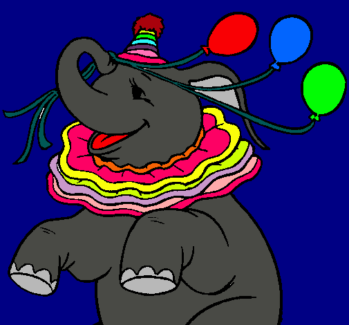 Elefante con 3 globos