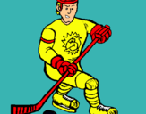 Dibujo Jugador de hockey sobre hielo pintado por soldado3