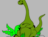 Dibujo Diplodocus sentado pintado por charmyn