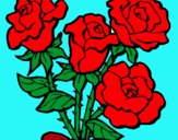 Dibujo Ramo de rosas pintado por sandr000
