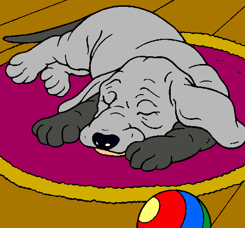 Dibujo Perro durmiendo pintado por cosetina