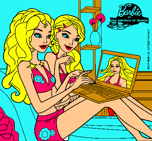 Barbie chateando