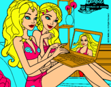 Dibujo Barbie chateando pintado por ft5yugfy