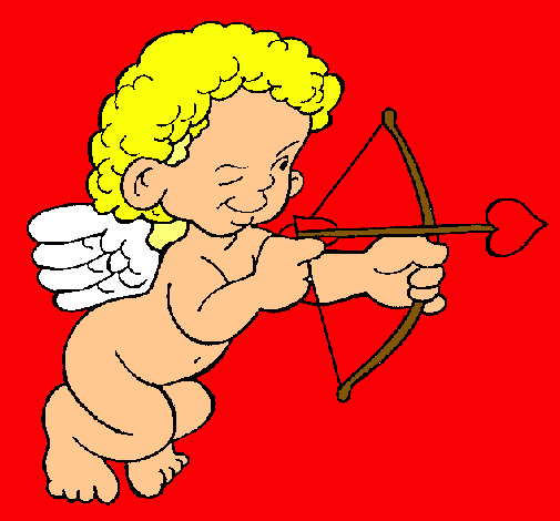 Cupido apuntando con la flecha