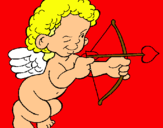 Dibujo Cupido apuntando con la flecha pintado por TAVITO