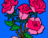 Dibujo Ramo de rosas pintado por karry