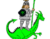 Dibujo Caballero San Jorge y el dragon pintado por oscarpc