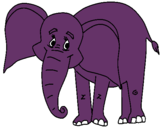 Dibujo Elefante feliz pintado por nanda