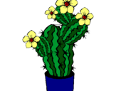 Dibujo Flores de cactus pintado por ODLL