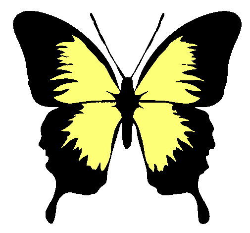 Dibujo Mariposa con alas negras pintado por marlenee_6