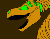 Dibujo Esqueleto tiranosaurio rex pintado por mmmmmmmmmmmm