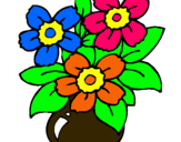 Dibujo Jarrón de flores pintado por Gabye0102