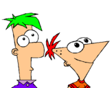 Dibujo Phineas y Ferb pintado por claudia753