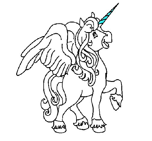 Unicornio con alas