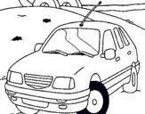 Dibujo Coche en la carretera pintado por kigui