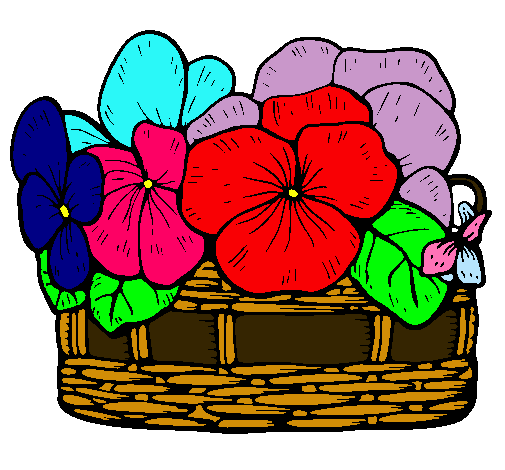 Dibujo Cesta de flores 12 pintado por moncofar