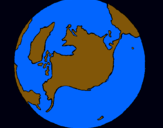Dibujo Planeta Tierra pintado por folgui