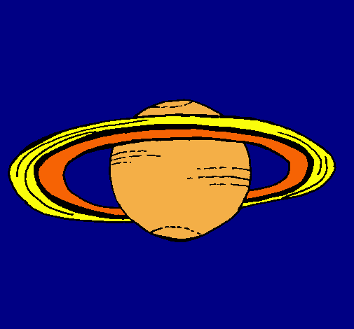 Dibujo Saturno pintado por layla3114