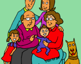 Dibujo Familia pintado por pupita