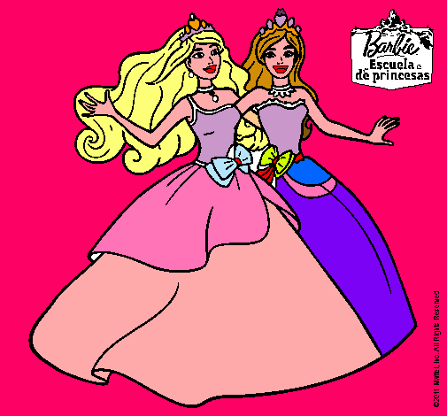 Barbie y su amiga súper felices