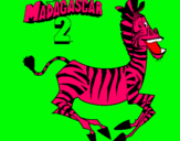 Dibujo Madagascar 2 Marty pintado por sebrita 