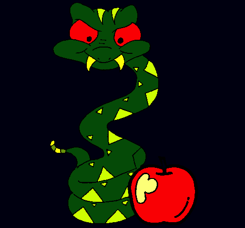 Serpiente y manzana