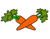 Dibujo zanahorias pintado por nahir908