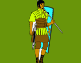 Dibujo Soldado romano pintado por yosber